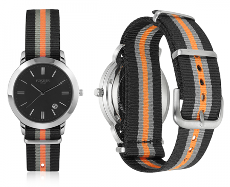 Forzieri-Cesare-Fabric-Strap-Date-Watch