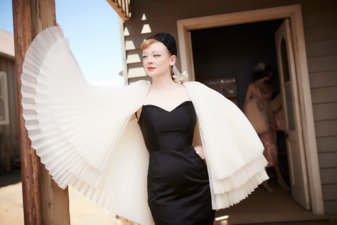 Sarah Snook as Gertrude "Trudy" Pratt (after) in "The Dressmaker."