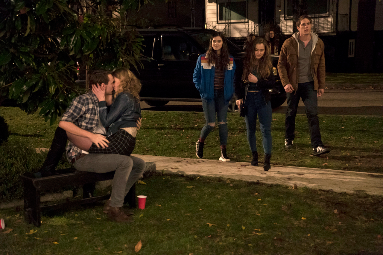 Hailee Steinfeld, Haley Lu Richardson, and Blake Jenner in "The Edge of Seventeen."