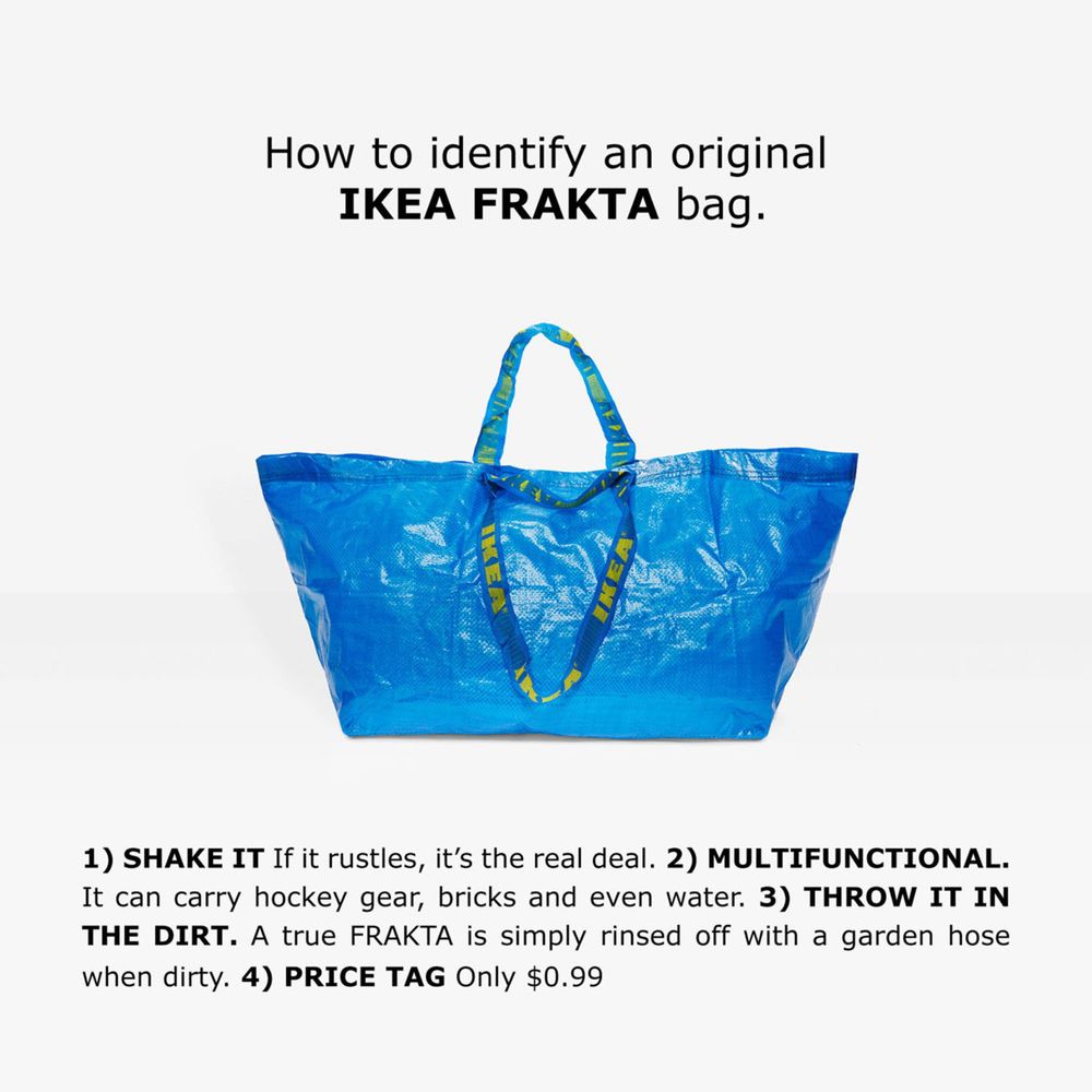 Balenciaga's Arena Extra-Large Shopper Tote Resembles Ikea's Frakta Bag -  Grazia